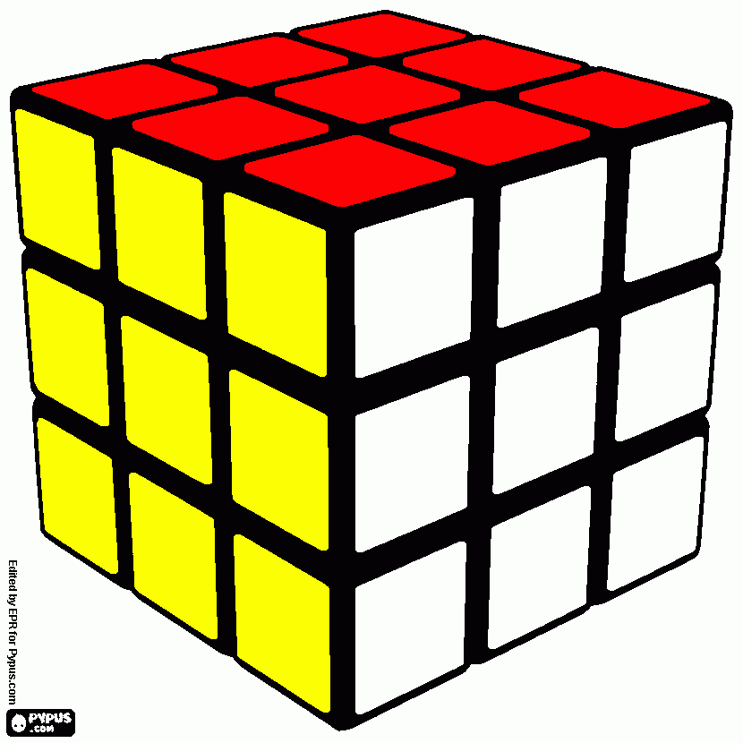 раскраска Кубик